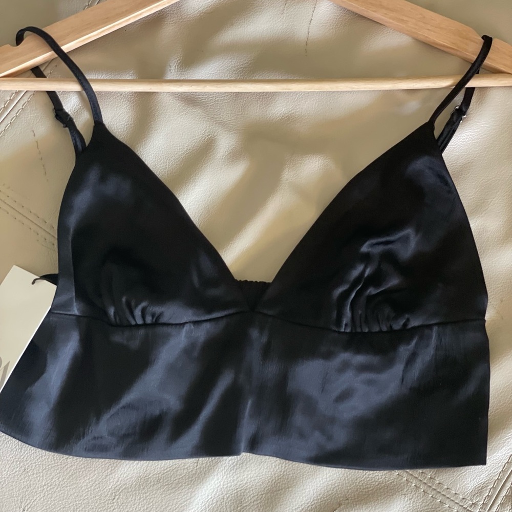 Zara Satin Crop Top